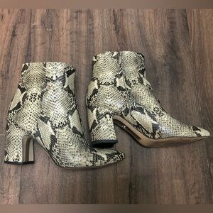 Sam Edelman Hilty Snakeskin Ankle Boots